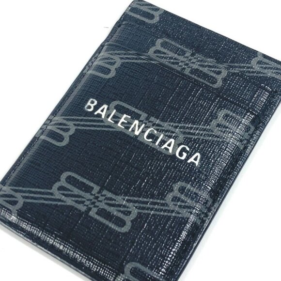 BALENCIAGA 675835 logo magsafe magsafe Business Card Holder Pass Case Card Case - Picture 8 of 10